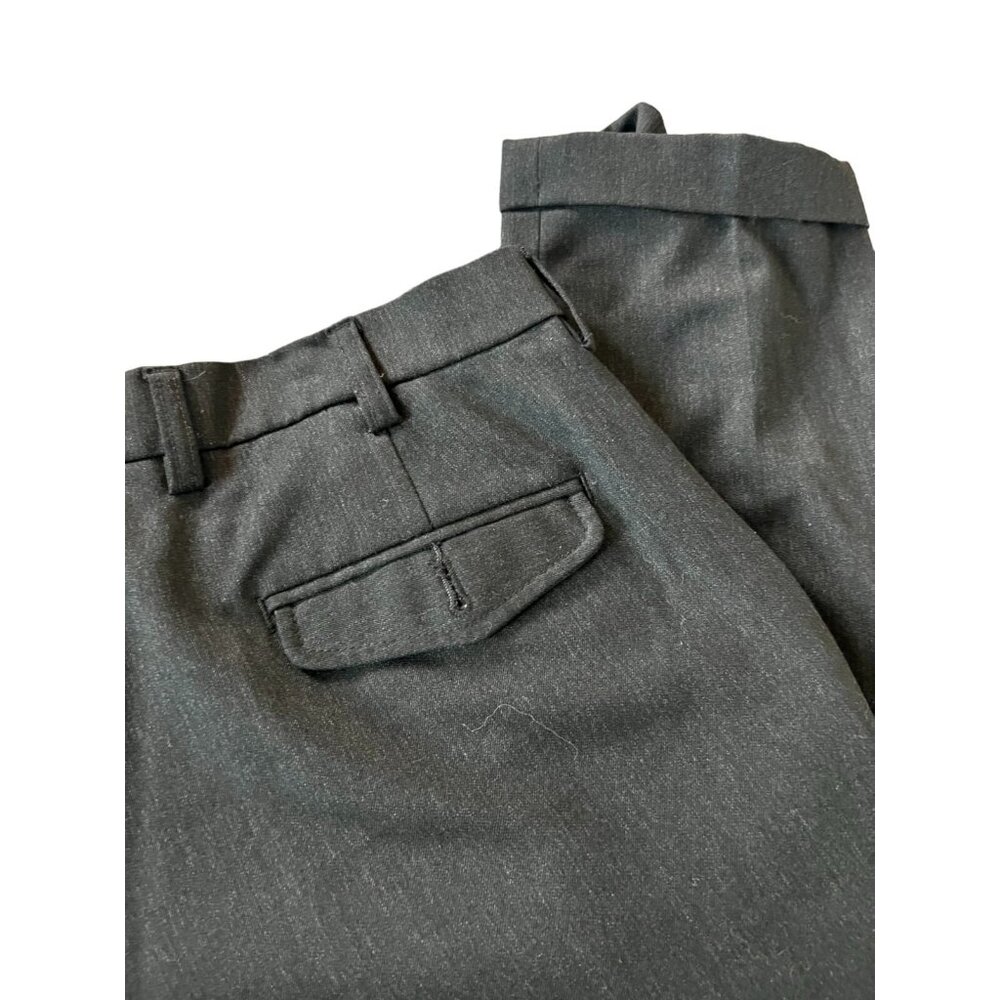 Orvis Mens Trouser Ankle Pants Black Size 36 Pleated Rolled Hem Tapered Leg - Picture 6 of 10
